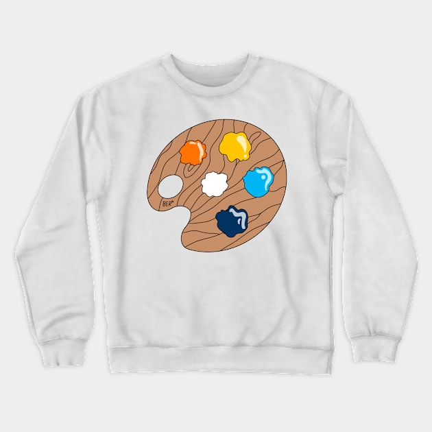 AroAce Pride Paint Pallet Crewneck Sweatshirt by SentABearToSpace 